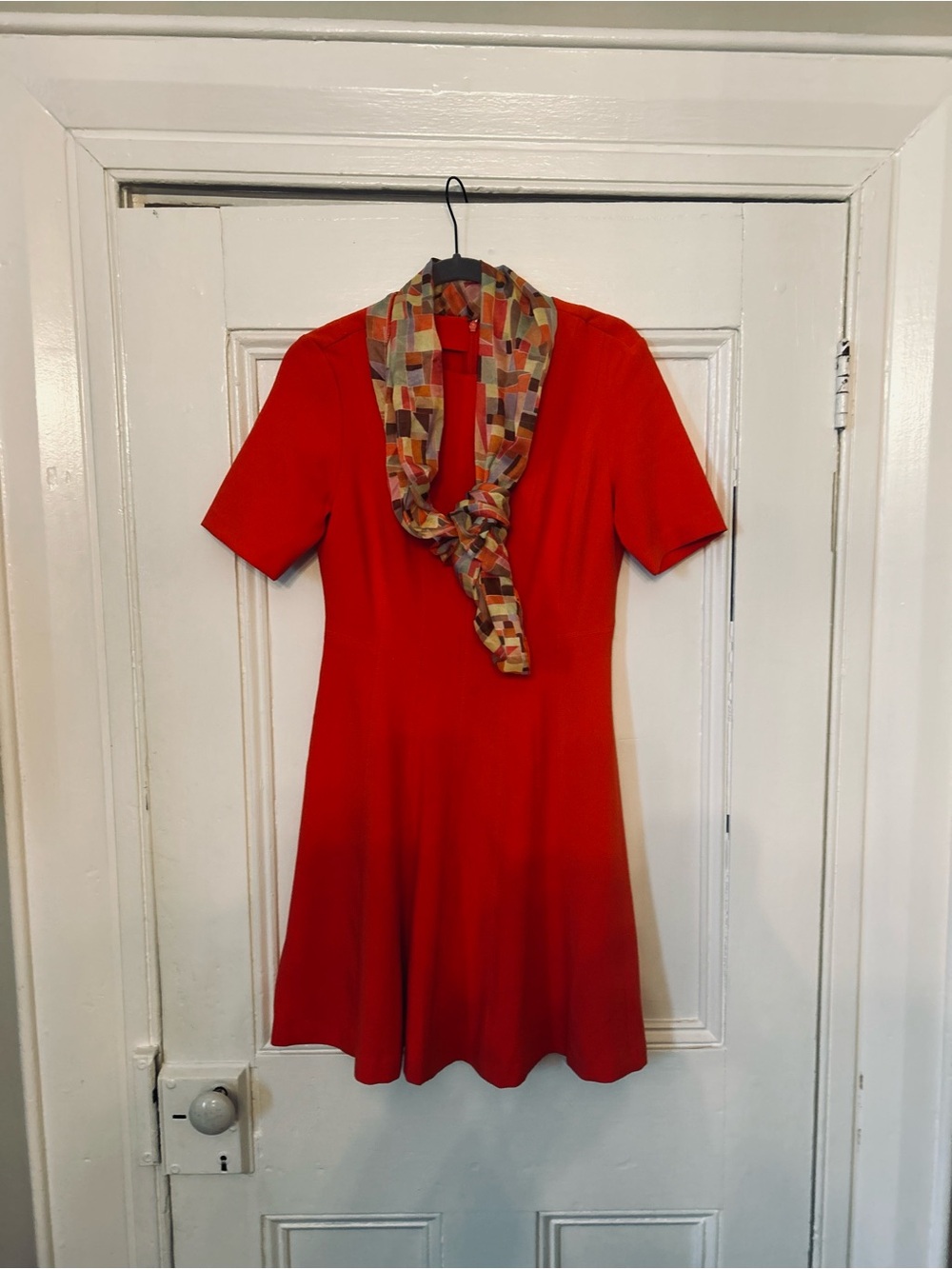 Orange Dream paneled Fit-And -Flare Dress Size 4